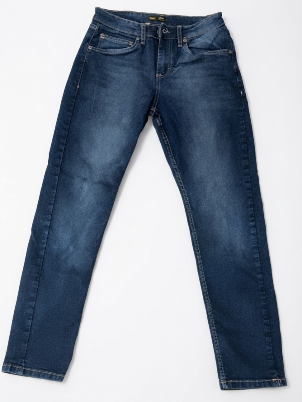 Lee Slim Fit Tapered Leg Jeans Women's Size 14 Dark Wash Stretch Denim